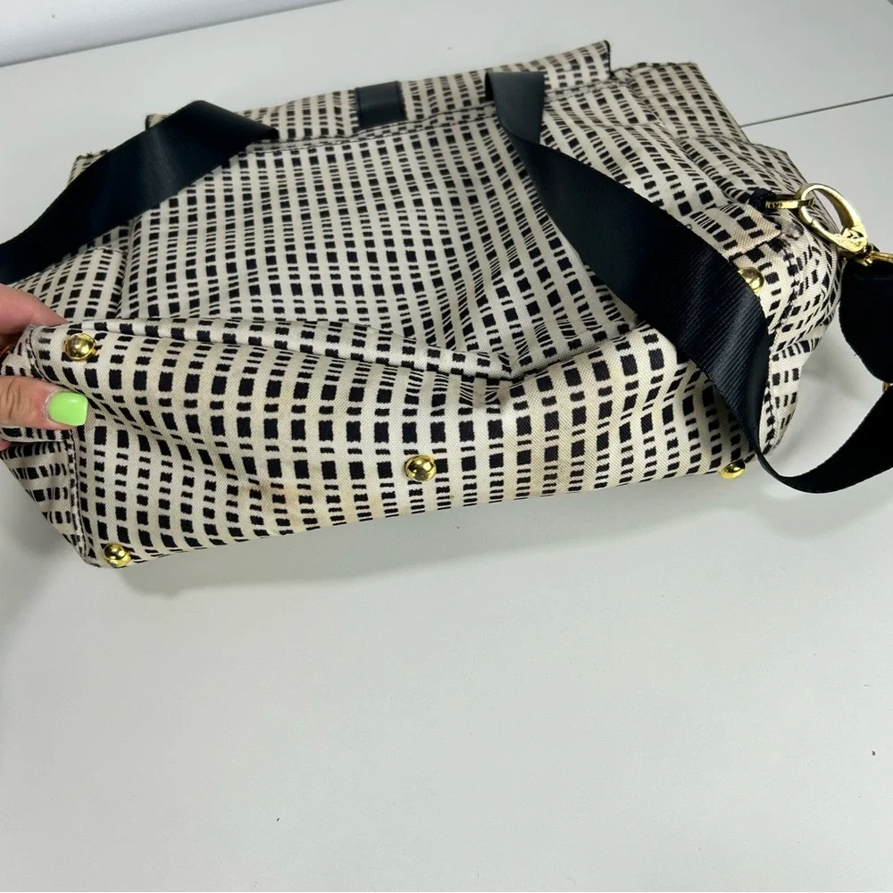 JJ Cole Black and Cream Diaper Bag Backpack